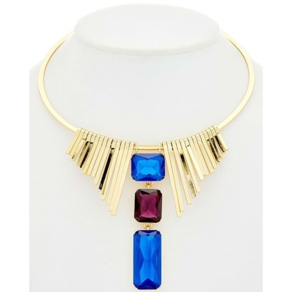 💕TRINA TURK💕 Neo Goth Resin Stone Statement Necklace